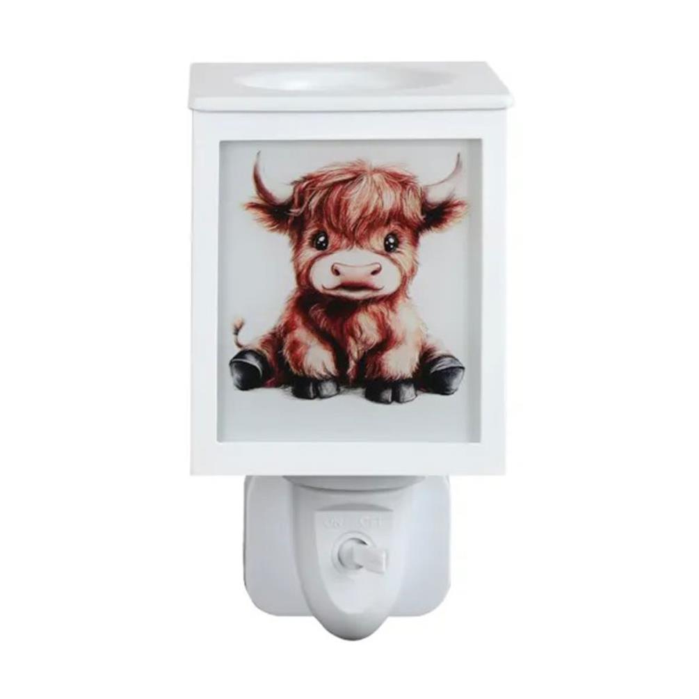 Aroma Highland Cow Calf Square Plug In Wax Melt Warmer Extra Image 2